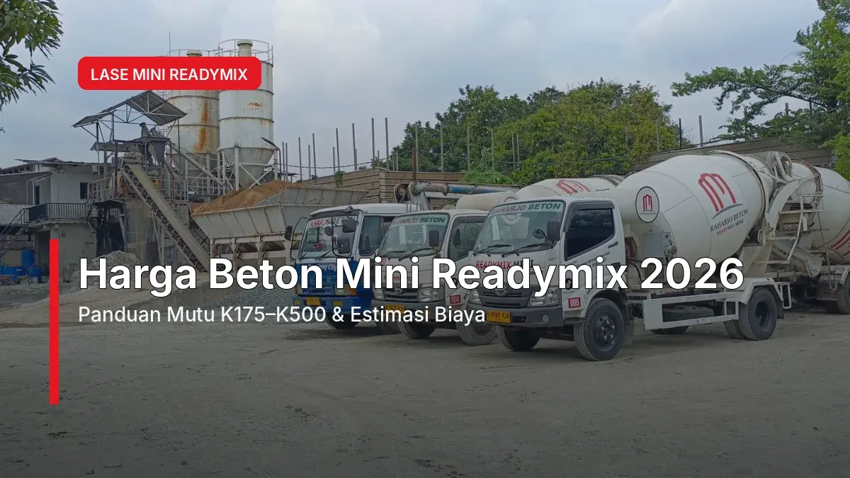 Harga Beton Cor Mini Readymix Jabodetabek K175–K500